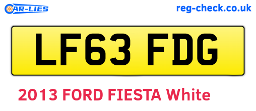 LF63FDG are the vehicle registration plates.