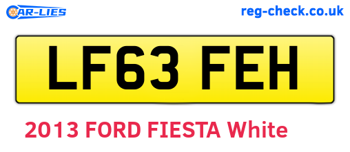 LF63FEH are the vehicle registration plates.