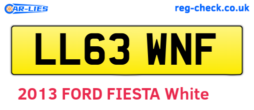 LL63WNF are the vehicle registration plates.