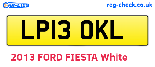 LP13OKL are the vehicle registration plates.