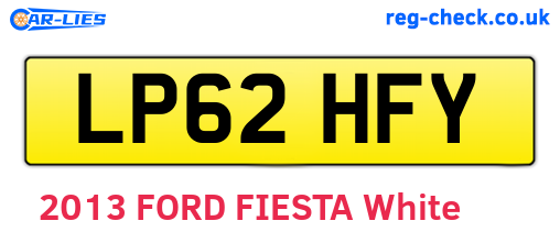 LP62HFY are the vehicle registration plates.