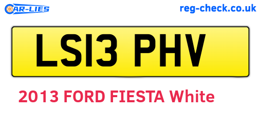 LS13PHV are the vehicle registration plates.