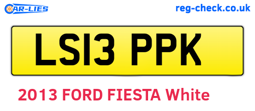 LS13PPK are the vehicle registration plates.