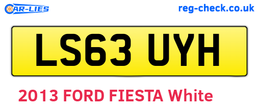 LS63UYH are the vehicle registration plates.