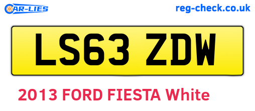 LS63ZDW are the vehicle registration plates.
