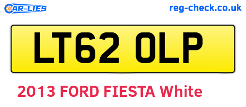 LT62OLP are the vehicle registration plates.