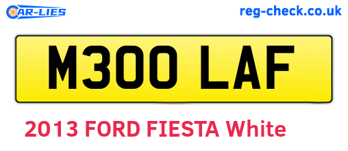 M300LAF are the vehicle registration plates.
