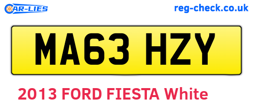 MA63HZY are the vehicle registration plates.