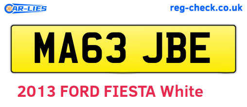 MA63JBE are the vehicle registration plates.