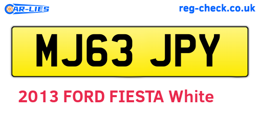 MJ63JPY are the vehicle registration plates.