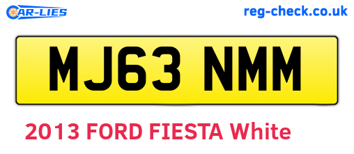 MJ63NMM are the vehicle registration plates.