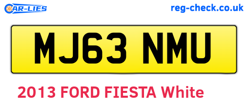 MJ63NMU are the vehicle registration plates.