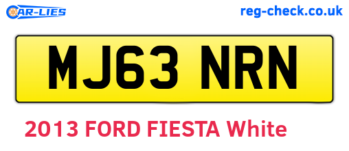 MJ63NRN are the vehicle registration plates.