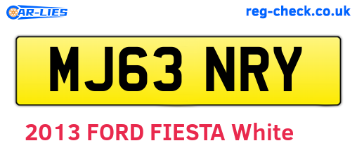 MJ63NRY are the vehicle registration plates.