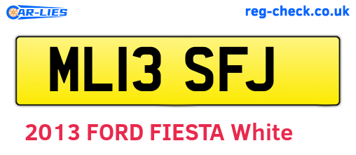 ML13SFJ are the vehicle registration plates.