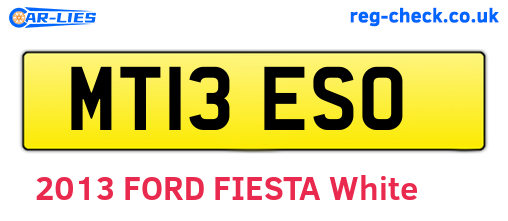 MT13ESO are the vehicle registration plates.