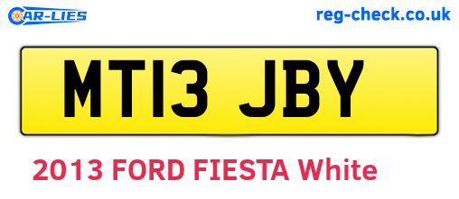 MT13JBY are the vehicle registration plates.
