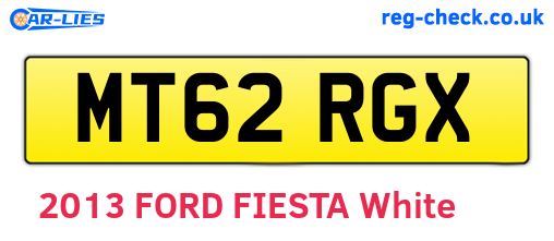 MT62RGX are the vehicle registration plates.