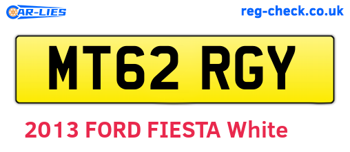 MT62RGY are the vehicle registration plates.