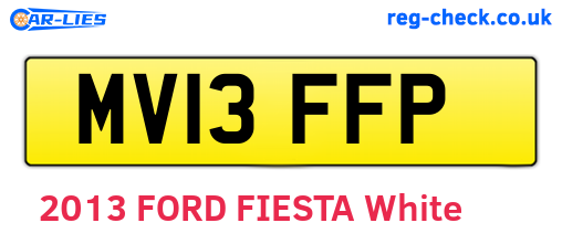 MV13FFP are the vehicle registration plates.