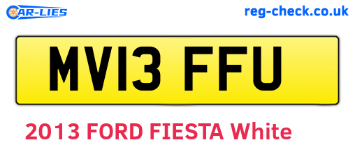 MV13FFU are the vehicle registration plates.