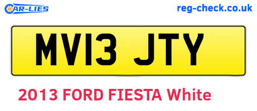 MV13JTY are the vehicle registration plates.