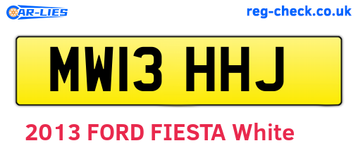 MW13HHJ are the vehicle registration plates.