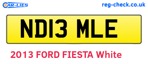 ND13MLE are the vehicle registration plates.