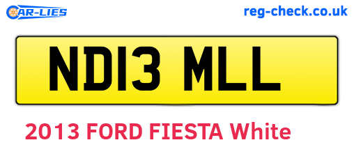 ND13MLL are the vehicle registration plates.