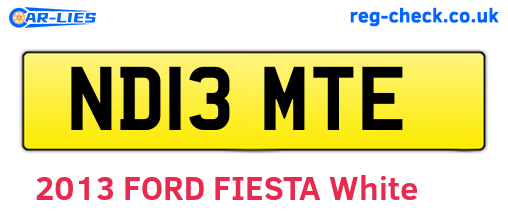 ND13MTE are the vehicle registration plates.