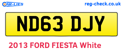 ND63DJY are the vehicle registration plates.