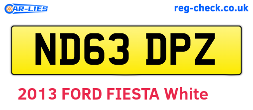ND63DPZ are the vehicle registration plates.