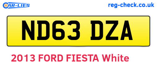 ND63DZA are the vehicle registration plates.