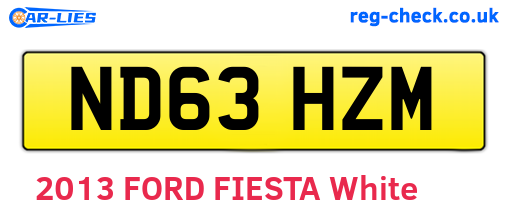 ND63HZM are the vehicle registration plates.