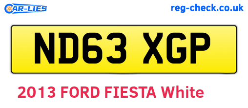 ND63XGP are the vehicle registration plates.