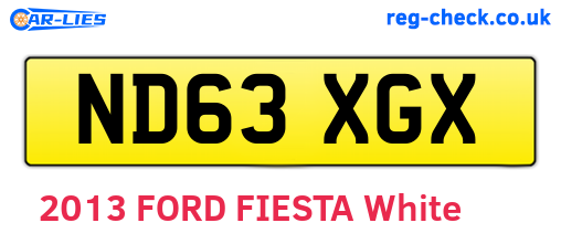 ND63XGX are the vehicle registration plates.