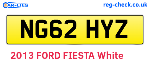 NG62HYZ are the vehicle registration plates.