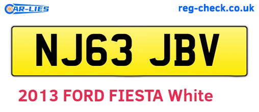 NJ63JBV are the vehicle registration plates.