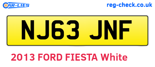 NJ63JNF are the vehicle registration plates.