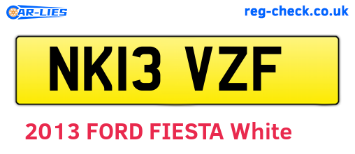 NK13VZF are the vehicle registration plates.