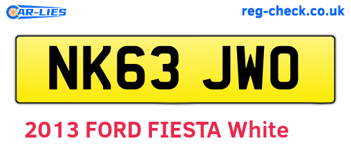 NK63JWO are the vehicle registration plates.