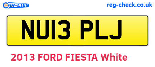 NU13PLJ are the vehicle registration plates.