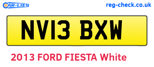 NV13BXW are the vehicle registration plates.