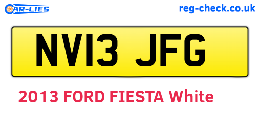 NV13JFG are the vehicle registration plates.