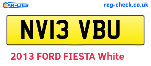 NV13VBU are the vehicle registration plates.