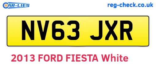 NV63JXR are the vehicle registration plates.