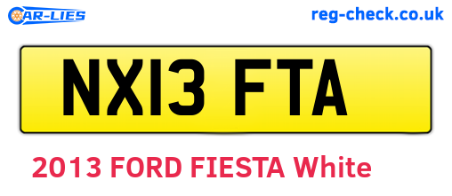 NX13FTA are the vehicle registration plates.
