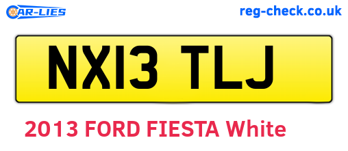 NX13TLJ are the vehicle registration plates.