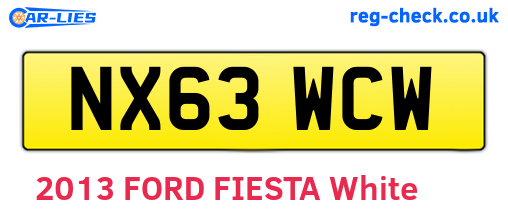 NX63WCW are the vehicle registration plates.