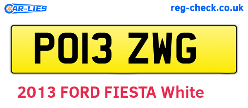 PO13ZWG are the vehicle registration plates.